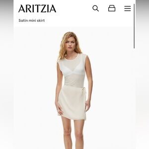 Aritzia Wilfred Elixir Satin Mini Skirt NEW